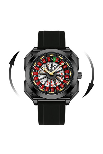 Choice 2971-H 2025 ساعة روليت رجالية جديدة من VA VA VOOM ذات طراز رياضي أصلي وحزام سيليكون أنيق من Ni