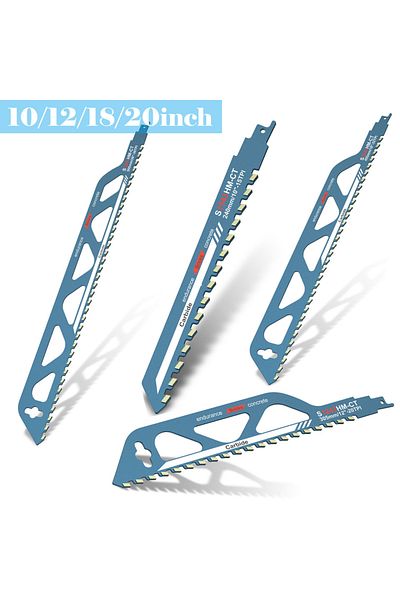 Choice 12 Inches Reciprocating Saw Blade 10/12/18/20inch Carbide Sawzall Blades For Cutting Aerated Concret