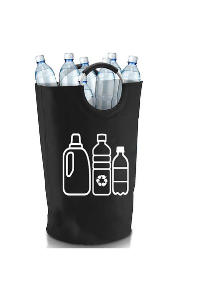 Choice 70L black Aluminum handle recycling bottle storage dirty clothes basket detachable storage basket re