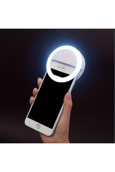 Choice WHITE LED Selfie Ring Light Novelty Makeup Lightings Led Selfie Lamp Mobile Phones Photo Night Light