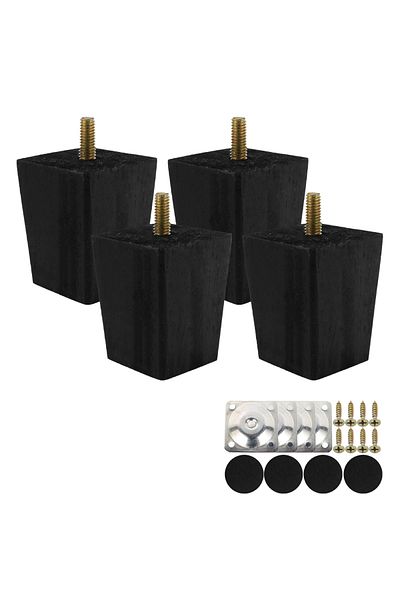 Choice 60mm 4PCS 4PCS Solid Wood Furniture Legs 6/10/15cm Chair Bed Table Cabinet Heightening Parts Furnitu