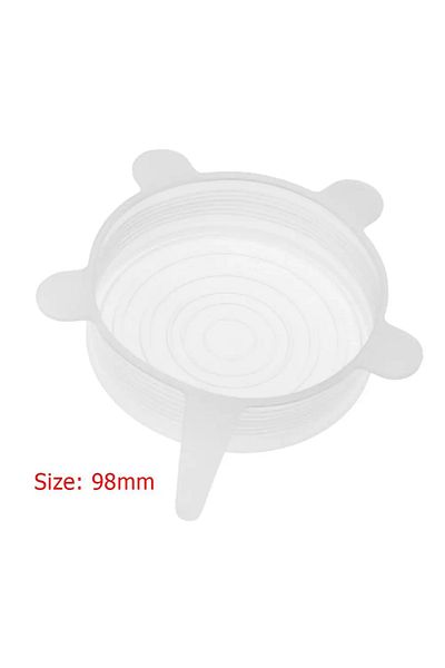 Choice 2 PCS 9.8cm 4-1PCS Silicone Covers Adaptable Silicone Lids Silicone Caps for Food Universal Dish Str