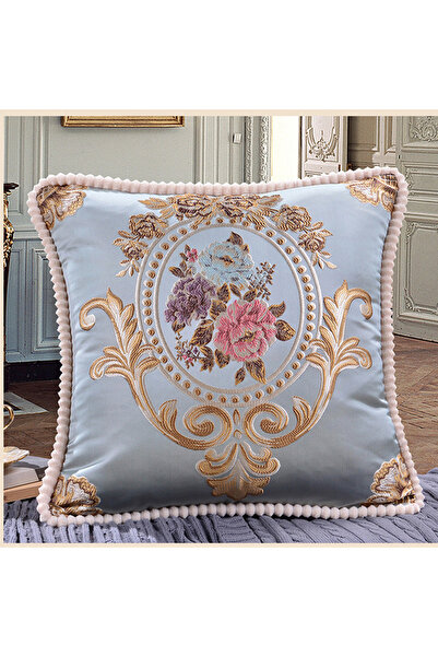 Choice غطاء وسادة أزرق 2 كلاسيكي على الطراز الأوروبي 480 مم × 480 مم، غطاء وس...