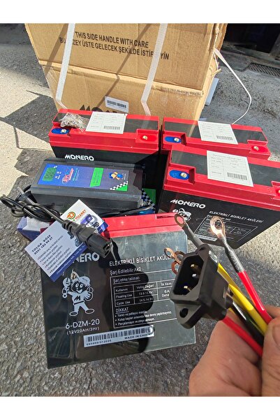Arzu / Monero 4 aklü elektirikli motor akü ve şarz seti kablolar dahil montaj destegi vardır 48 vlt 20 ah modelere