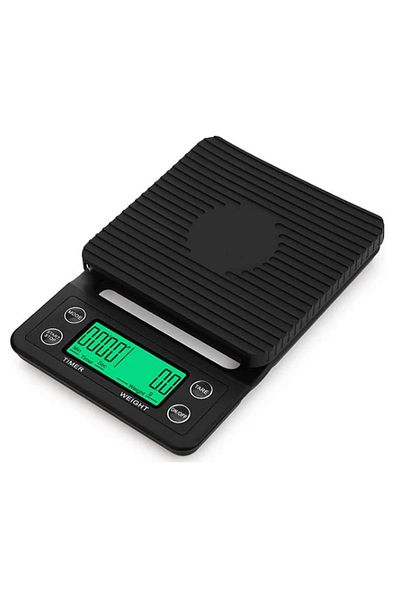 Choice 5Kg Dark Khaki Electronic Digital Kitchen Scale Portable Coffee Scale With Timer High Precision 5kg