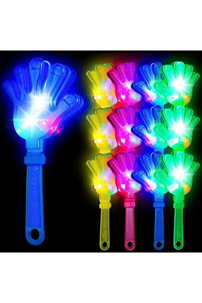 Choice 4 قطع Y38 ألوان مختلطة 12 قطعة من المصفقات اليدوية المضيئة LED المصفقا...