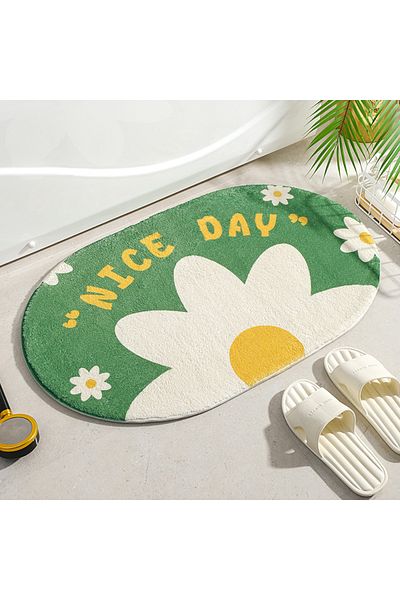 Choice 40cmx60cm Chrysanthemum Small Fresh Floor Mats Soft Flowers Words Rugs Home Entrance Carpets Bedroom