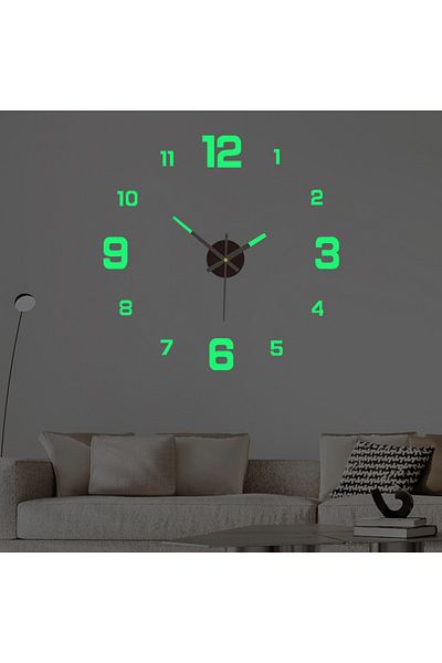 Choice Luminous 40cm Luminous Digital Clock DIY Stereoscopic Wall Clock Silent Clock Living Room Bedroom Wa