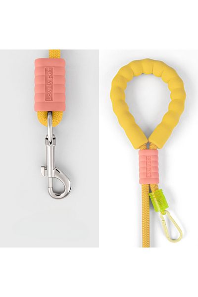 Choice 180CM X 1CM Yellow Dog Leash Can Be Worn Cross-body Cloud Foam Cotton Handle Contrast Color P Rope P