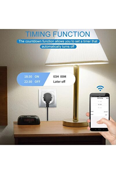 Choice1 TUYA 20A Tuya Smart Socket EU16A/20A Wifi Smart Plug With Power Monitoring Smart Life APP Remote Con