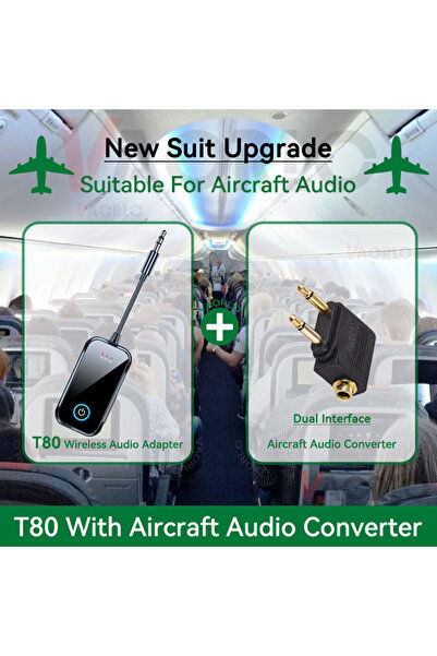 Choice With AP Converter Upgraded Bluetooth 5.4 AUX Receiver Transmitter 3.5MM With Mic HiFi Stereo Music W