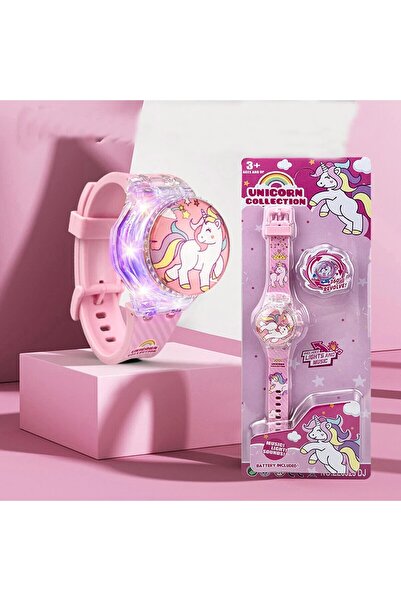 Choice ساعة دوارة بتصميم جيروسكوبي إبداعي وردية اللون مزودة بإضاءة على شكل وح...