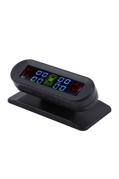 Choice نظام مراقبة ضغط إطارات السيارة الجديد Black-T10 TPMS مع ساعة رقمية تعمل بالطاقة الشمسية وشاشة LCD