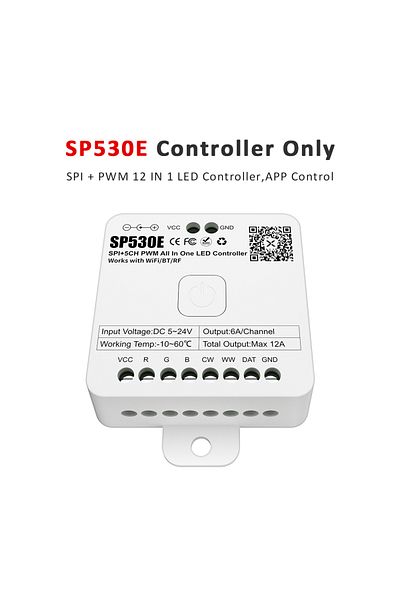 MJJC SP530E Controller LED Controller SP530E Wifi Bluetooth RF 5V 12V 24V 5CH WS2812B WS2811 SK6812 LED S