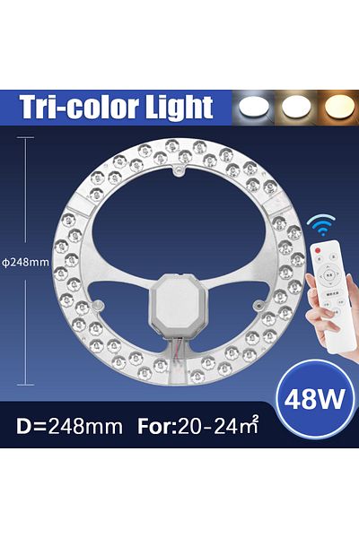 Choice 48W Tri-color Light LED Panel Light 220V-240V Ceiling Light LED Module 24W-120W Round Ring Replaceme