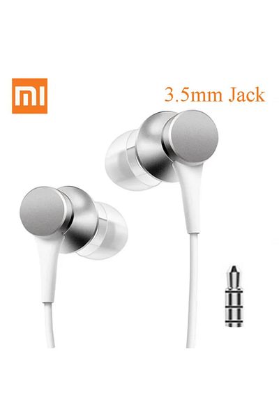 Choice Silver Original Xiaomi Piston 3 Earphone Bass Wired 3.5MM In-ear Sport Headphone with Mic Headset fo