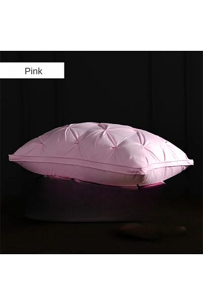 Choice Height 20-22cm 0.8kg Pink 48X74cm 95% Goose Down Pillow White Cotton PillowCover Rectangle Bedroom S