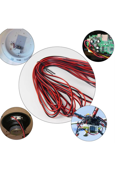 Choice1 20 متر 22 AWG سلك كهربائي 20 متر نحاس مطلي بالقصدير 2 دبوس 22AWG معزو...