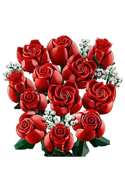 Choice 1 Set Bouquet Bouquet of Roses Compatible 10280 Construction Artificial Flowers Building Blocks Toys