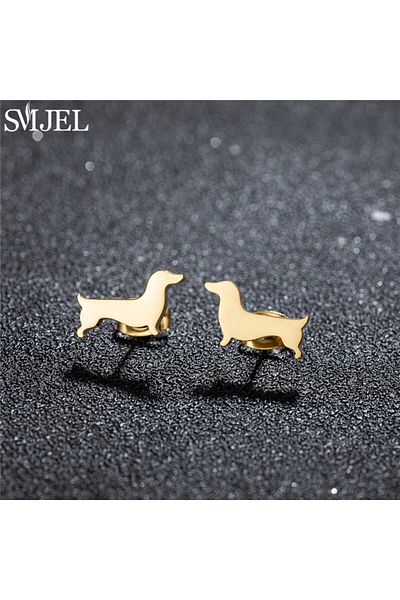 Choice Silver Color dachshund Cute Multiple Animal Earings Fashion Bear Owl Rabbit Snail Tiger Ear Cartilag