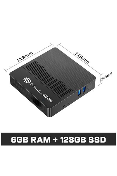 Choice EU and US PLUG 6GB RAM 128GB SSD MLLSE Mini PC M2 Air Intel Gemini Lake N4000 Windows 11 6GB RAM 128