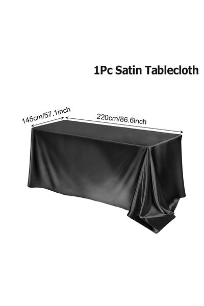 Choice style 3 Rectangle Tablecloth Satin Table Cloth Bright Smooth White Pink Solid Color Table Cover Wedd