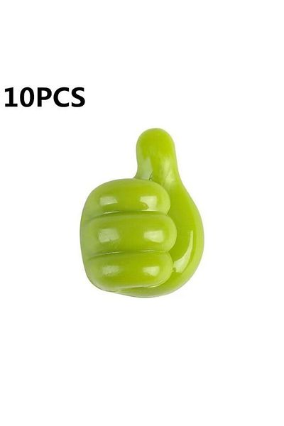 Choice 10PCS Green Silicone Thumb Wall Hook Cable Management Wire USB Organizer Clips Wall Hooks Hanger Sto