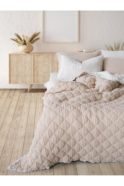Osmanlı Home Concept Good Night Istanbul Atlas Double Bed Cover & Quilt Set