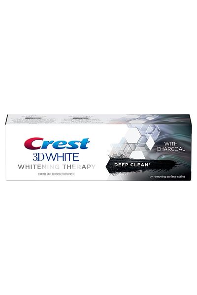 CREST 3d White Charcoal Toothpaste 75 ml | Whitening Therapy For Deep Clean & Enamel Safe Brighten