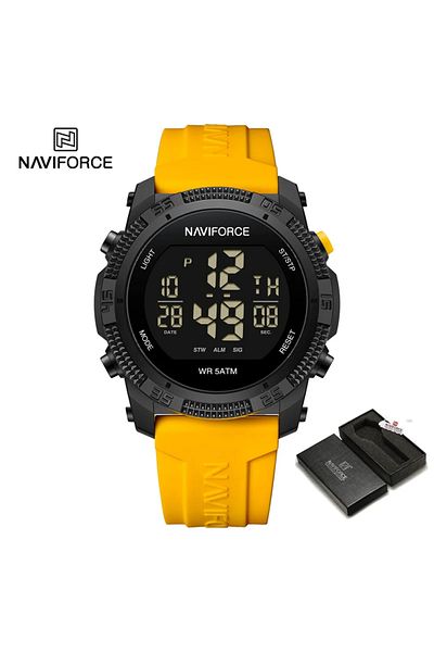 Choice BY-BOX NAVIFORCE NF7104 Men's LCD Digital Casual Date and Week Alarm Waterproof Silicone Strap Elec