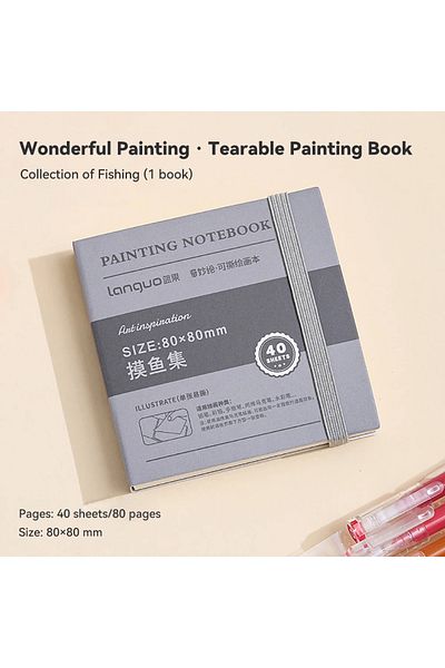 Choice 1Pc 8X8cm Languo Tearable Drawing Notebook Sketchbook Handbook 250gsm Paper 40sheet Mini Book for Wa