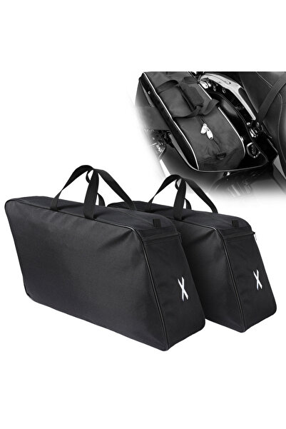 Choice قطعتان من بطانة حقيبة السرج للدراجات النارية لدراجة هارلي تورينج إليكت...