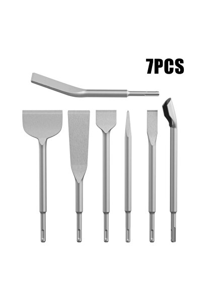 Choice مجموعة إزميل مكونة من 7 قطع SDS Plus، مطرقة دوارة، مثقاب، رأس إزميل مس...