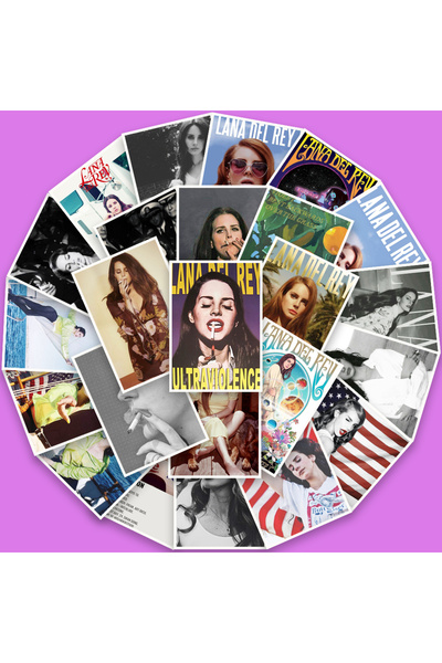 Choice R006 (25 قطعة) 25 قطعة ملصقات لانا ديل راي مقاومة للماء لأجهزة الكمبيو...