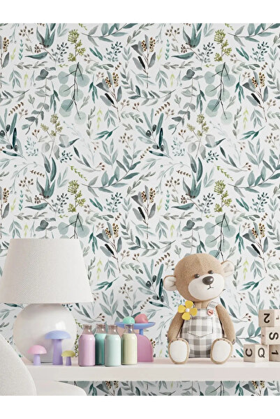 Choice لفة واحدة من ورق الحائط المزخرف ذاتي اللصق بنمط أوراق النباتات، مقاوم ...