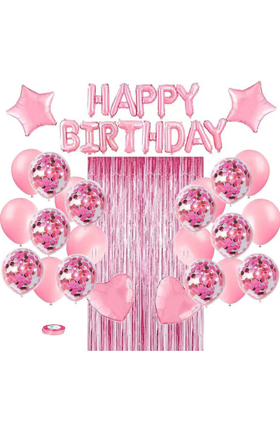 Choice As Picture Pink 39Pcs Happy Birthday Rose Gold Balloon Set for Birthda...