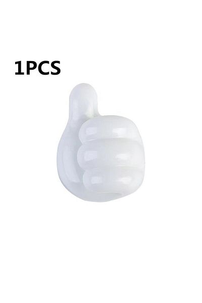 Choice 1PCS White Silicone Thumb Wall Hook Cable Management Wire USB Organizer Clips Wall Hooks Hanger Stor