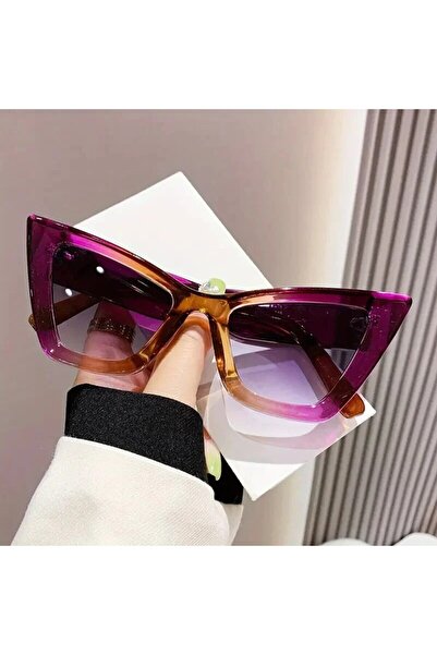 Choice نظارات شمسية عصرية كبيرة الحجم باللون الرمادي الأرجواني للنساء والرجال...