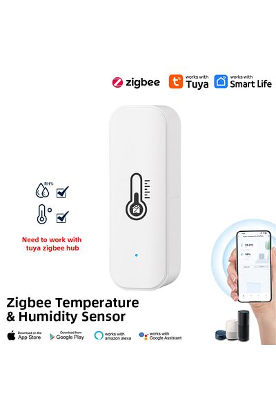 Choice TH08Z-W Zigbee Zigbee Temperature And Humidity Sensor Tuya Smart APP Remote Monitor For Smart Home