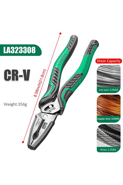 LAOA LA323308 LAOA 8.5 Inch Wire Cutters Professional Eccentric Dual Shaft Labor-saving Electrician Plier