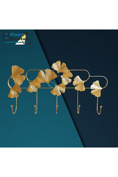 PixelsFurniture Pixel Furniture 5 Hook Wall Mounted Metal Clothes Hanger