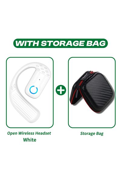 Choice White With Bag Bluetooth 5.4 Open Wireless Earphone 180° Rotation Adjustable Left Right Ear Universa