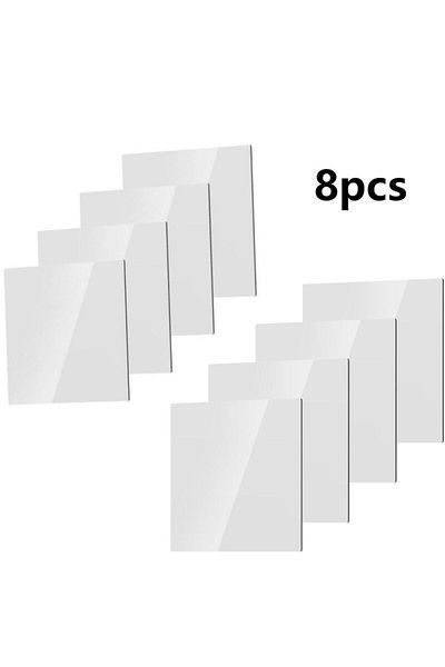 Choice 8pcs 4/8pcs Acrylic Mirrors Set Self Adhesive Mirror Tiles 2mm Thick Flexible Unbreakable Mirror Sti