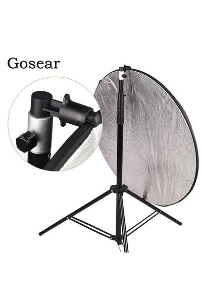lamgool WHITE Reflector Clip Holder Aluminum Clip Clamp Photography Studio Background Clipper Tripod Light F