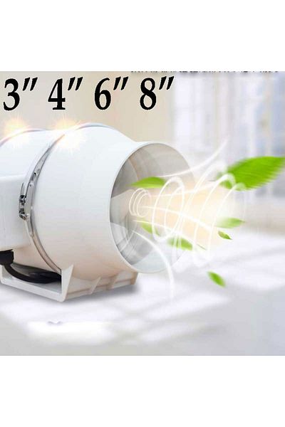 QiufengCheng EU 6inch 3"4"6"8" Exhaust Fan Home Silent Inline Pipe Duct Fan Bathroom 220V Extractor Ventilation