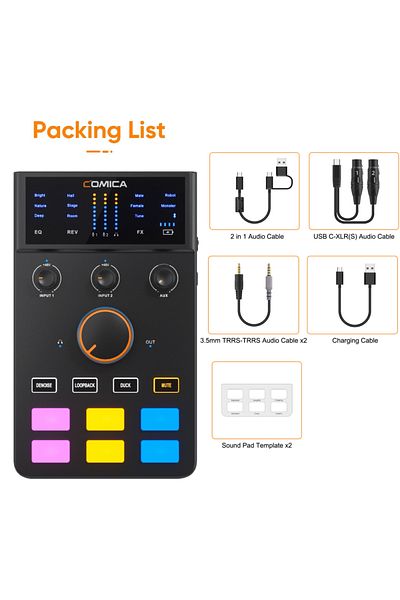 Choice ADcaster C1 Comica ADCaster C1 Audio Interface, Bluetooth connection For Streaming/Gaming/Podcasting
