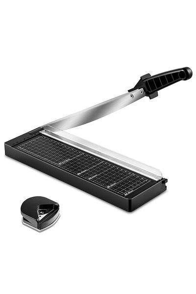 Choice Black rounded corner paper cutter, 8-sheet capacity paper cutter, cardstock paper cutter, crafts,...