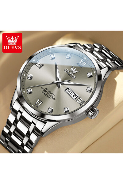 Choice Sliver Grey OLEVS9946 Mens Watch Original Automatic Mechanical Watch F...