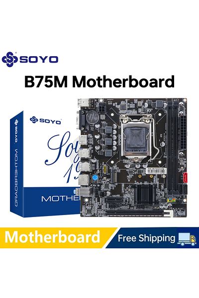 Choice Motherboards Soyo B75m Motherboard M.2 Nvme Pciex16 Dvi Supports Dual-channel Ddr3 Ram Intel Core 2/