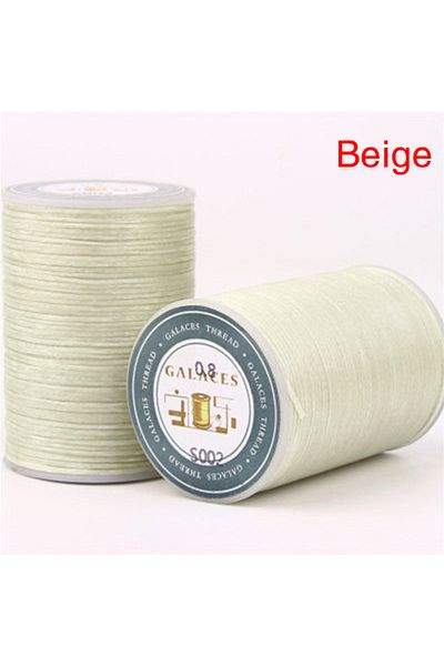 Choice Beige 0.8mm 90m Waxed Thread Repair Cord String DIY Handmade Sewing Leather Wax Stitching Thread for
